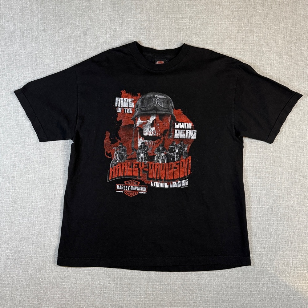 Harley-Davidson “Ride of the Living Dead” Skull Biker Tee | Nevada | XL